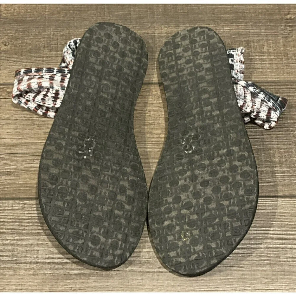 Sanuk Womens Size 7 Yoga Mat Sling Back Flip Flops Beach Comfort Sandals